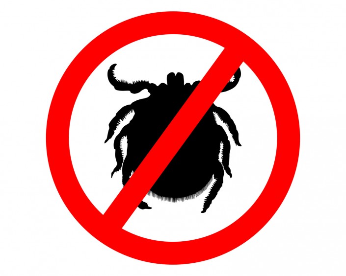 Verbotschild fr Zecken