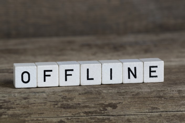 Offline, written in cubes