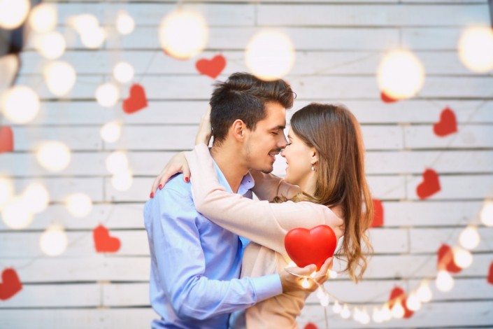 Young couple on Valentine’s Day.