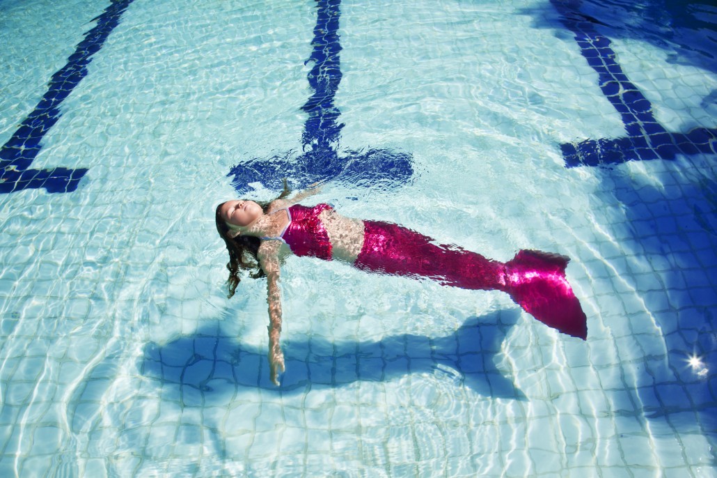 Girl in a mermaid suit